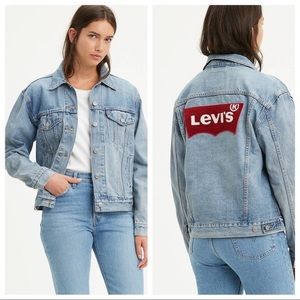 Levi’s Ex-Boyfriend Trucker Jean Jacket with Logo Patch